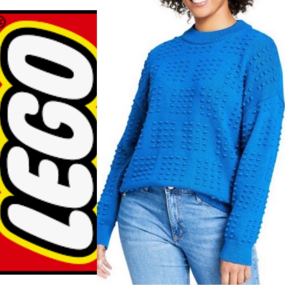 Target x LEGO women’s blue sweater Large NWT